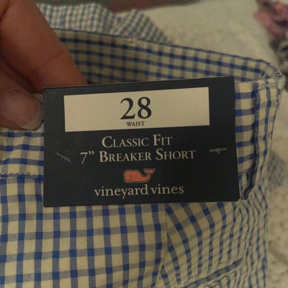 Vineyard Vines Mens Shorts Size 28 Blue Plaid Chino Breaker Pockets New - Picture 6 of 13